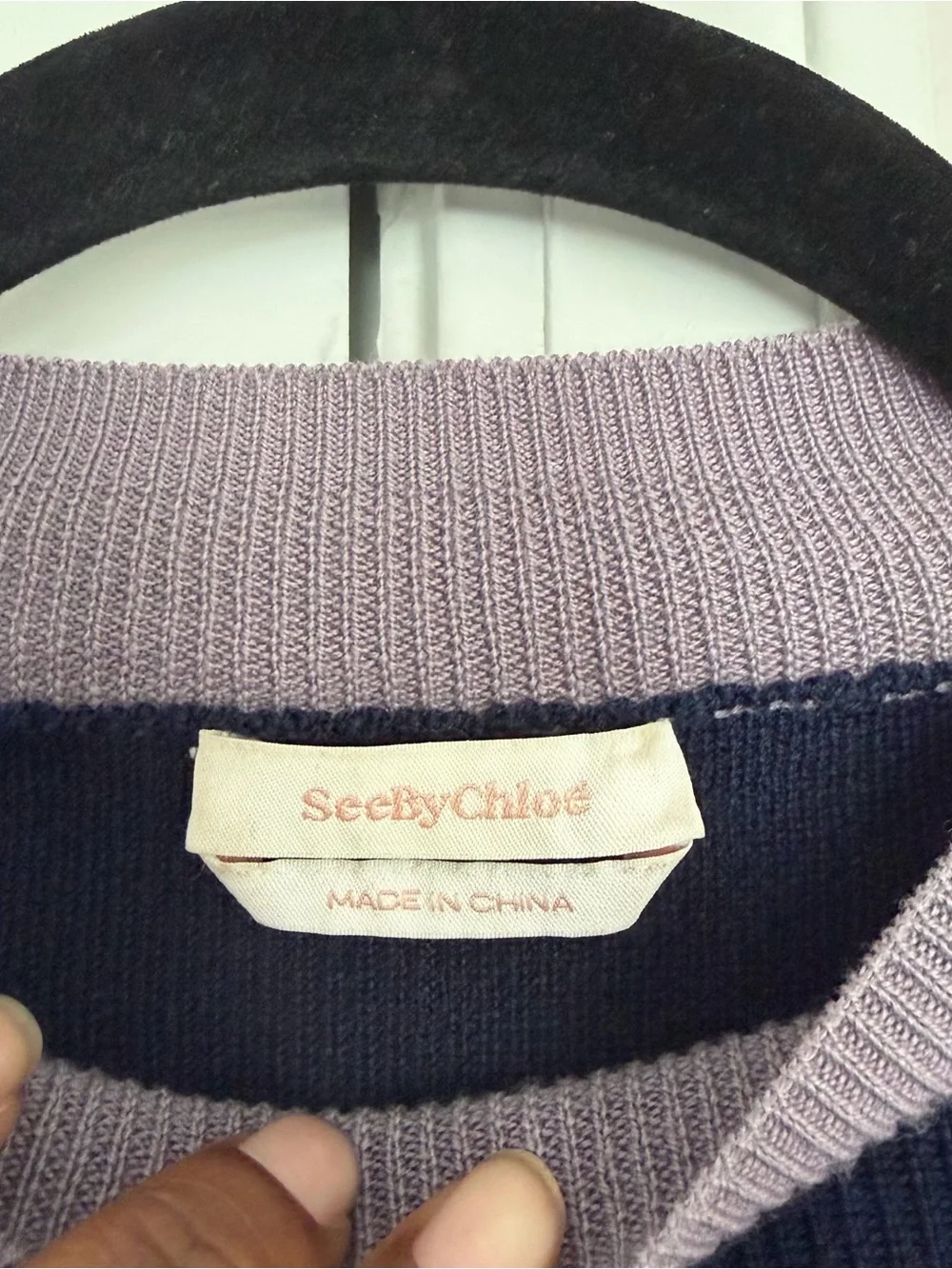 See by Chloé Mock Neck Colorblock Knit Pullover